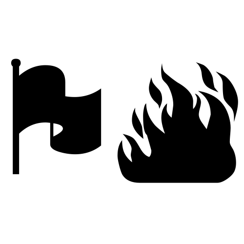 🏴🔥 Emoji Domain black and white Symbola rendering